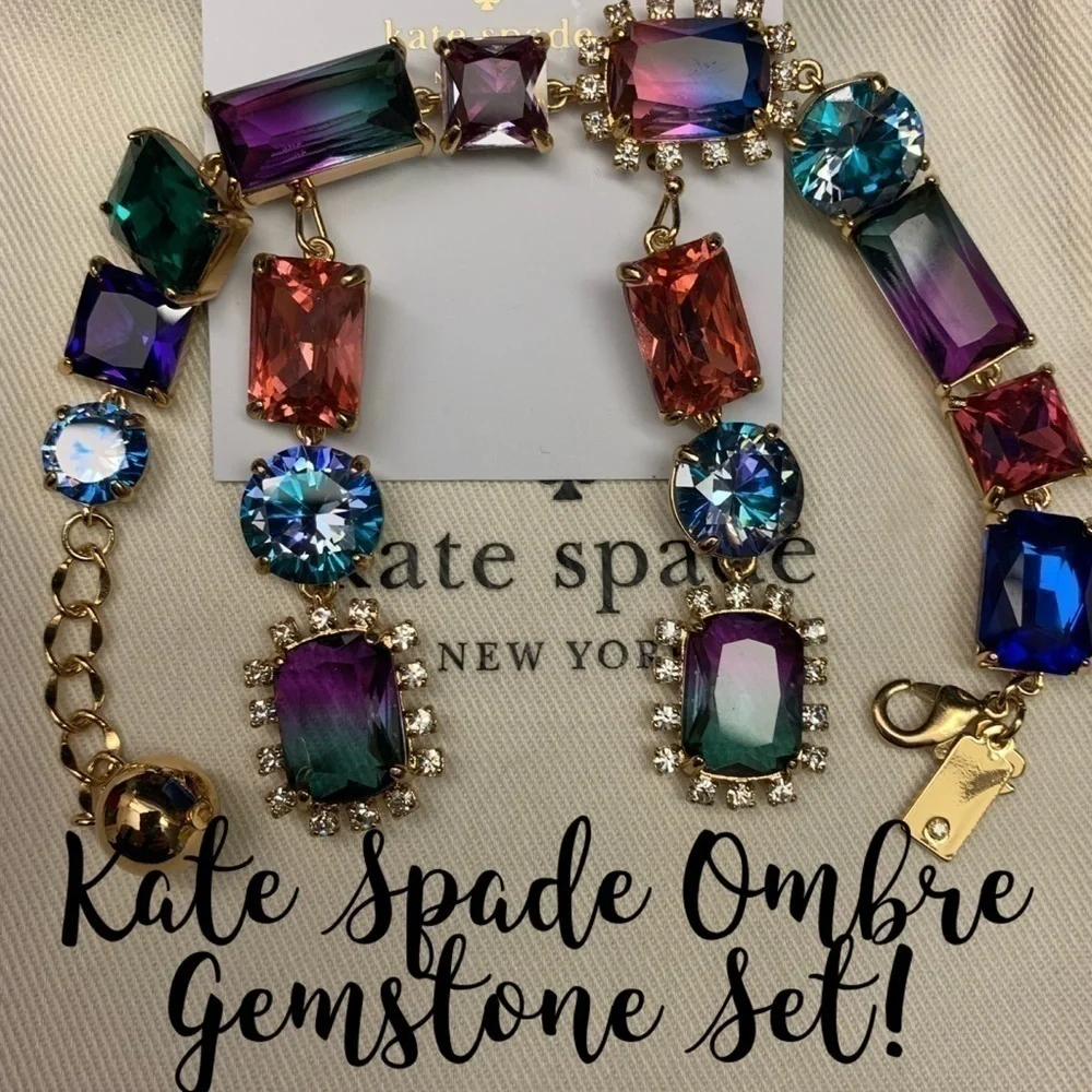 Kate Spade Multicolor Crush Bracelet Earrings Set
